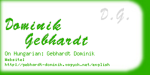 dominik gebhardt business card